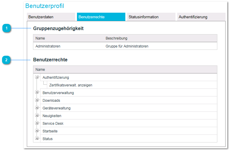 3.1.2. Registerkarte "Benutzerrechte"